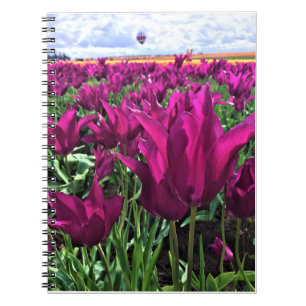 Paarse droomtulpen notitieboek