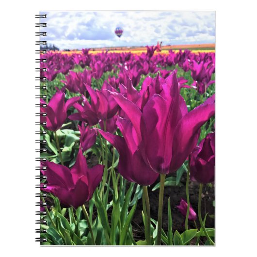Paarse droomtulpen notitieboek (Voorkant)