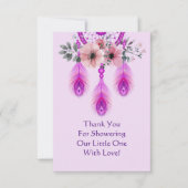 Paarse droomvanger met ventilator bedankkaart (Voorkant)