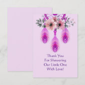 Paarse droomvanger met ventilator bedankkaart (Voorkant / Achterkant)