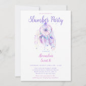 Paarse Droomvanger Slumber PJ Party Sweet 16 Kaart (Voorkant)