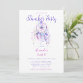 Paarse Droomvanger Slumber PJ Party Sweet 16 Kaart (Staand voorkant)