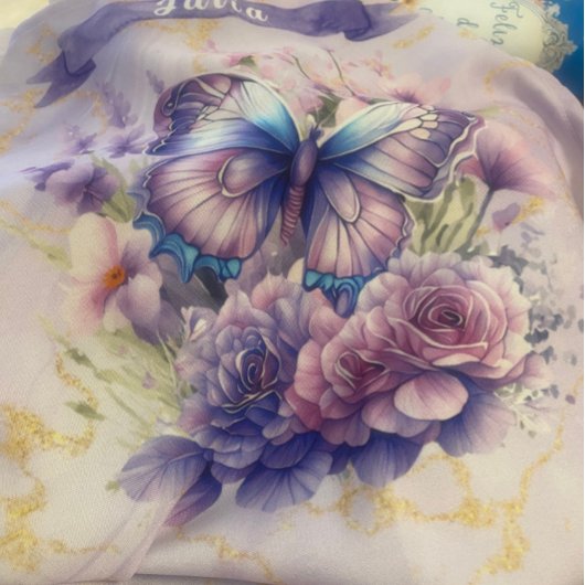 Paarse droomvlinder schort