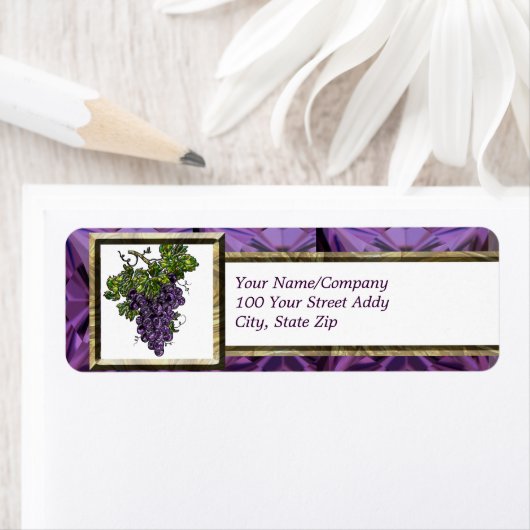 Paarse druif etiket (Insitu)