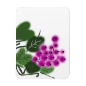 paarse druiven en groene bladeren magneet (Verticaal)