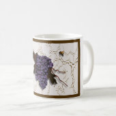 Paarse druiven en honingbij koffiemok (Voorkant rechts)