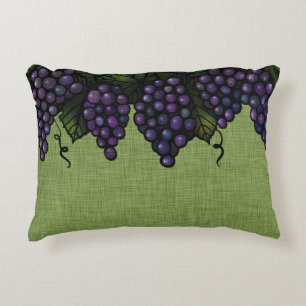 Paarse druiven en wijnstokken, Accent Pillow 16 x Decoratief Kussen