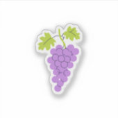 Paarse Druiven Fruit Sticker (Voorkant)