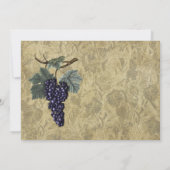 Paarse Druiven Fruit Wijn Proeverij Feestuitnodigi Kaart (Achterkant)