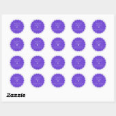 Paarse Druiven Gebakken Met Liefde Schelp Sticker (Vel)