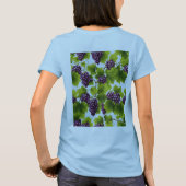 Paarse druiven Grapevine Vrouwen Basic T-shirt (Achterkant)