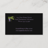 Paarse druiven Groen laat wijnbouwerij over Visitekaartje (Achterkant)