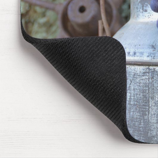 Paarse druiven in melkpitcher muismat (Hoek)