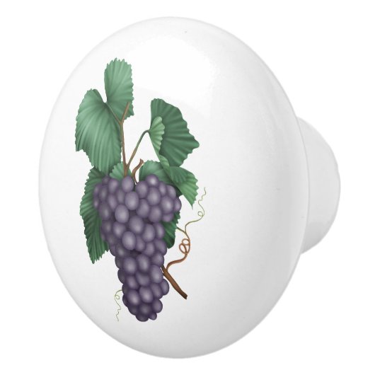 Paarse druiven keramische knop (Rechts)