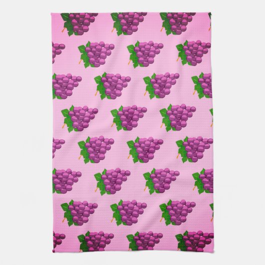 Paarse druiven keukenhanddoek (Verticaal)