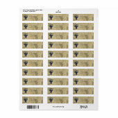 Paarse Druiven Landelijke Vintage Etiket (Full Sheet)