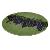 Paarse druiven, liefst ronddraaiend, glazen snijvl snijplank (Hoek)