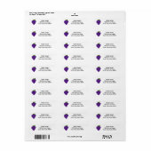Paarse druiven logo aangepaste retouradreslabels etiket (Full Sheet)