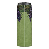 Paarse druiven, monogram, aangepaste thermische ge thermosbeker (Achterkant)