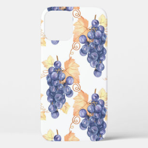 Paarse druiven naadloos op een wit geïsoleerd b Case-Mate iPhone case