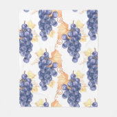 Paarse druiven naadloos op een wit geïsoleerd b fleece deken (Voorkant)
