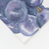 Paarse druiven naadloos op een wit geïsoleerd b fleece deken (Hoek)