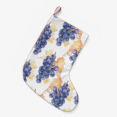 Paarse druiven naadloos op een wit geïsoleerd b kleine kerstsok (Voorkant (Hangend))