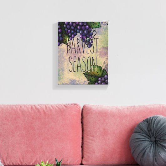 Paarse druiven | Oogste Season Canvas Afdruk (Insitu (Woonkamer))