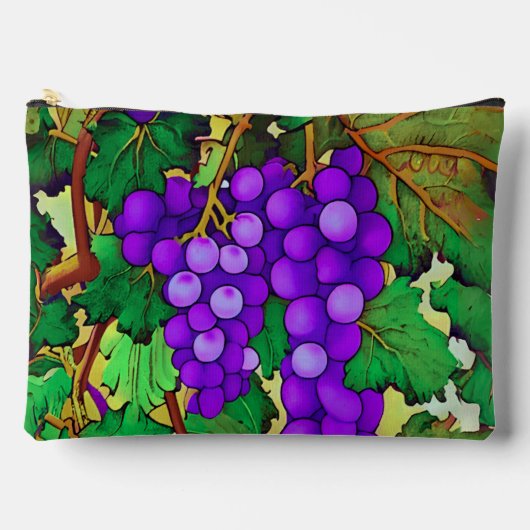 Paarse druiven op de Grapevine Etui (Voorkant)