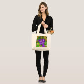 Paarse druiven op de Grapevine Grote Tote Bag (Voorkant (model))