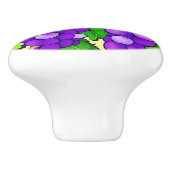 Paarse druiven op de Grapevine Keramische Knop (Zijkant)