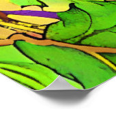 Paarse druiven op een wijnstok poster (Hoek)