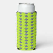 Paarse druiven op groen seltzer blikjeskoeler (Seltzer Voorkant)