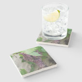 Paarse druiven op het Onderzetter wijn (Zijkant)