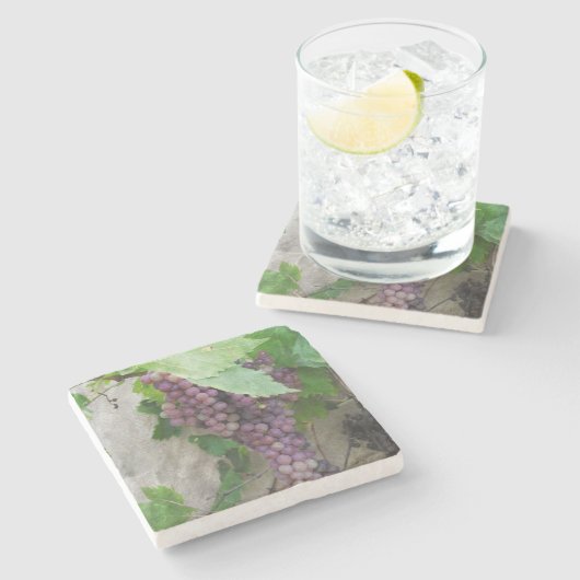 Paarse druiven op het Onderzetter wijn (Zijkant)