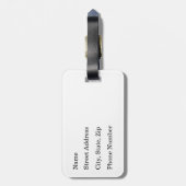 Paarse druiven op wijn bagagelabel (Achterkant verticaal)