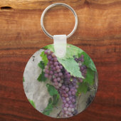 Paarse druiven op wijn sleutelhanger (Voorkant)