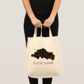 Paarse druiven - opnieuw te gebruiken kooptas tote bag (Voorkant (product))