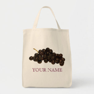 Paarse druiven - opnieuw te gebruiken kooptas tote bag