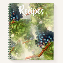 Paarse druiven Recipe Book Notitieboek