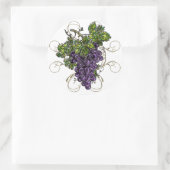 Paarse druiven ronde sticker (Tas)