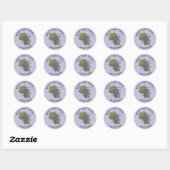 Paarse Druiven Ronde Sticker (Vel)