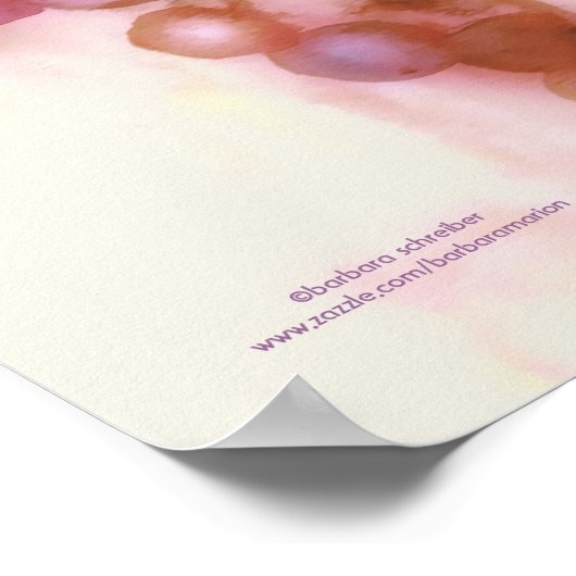 paarse druiven, schilderij van waterverven poster (Hoek)