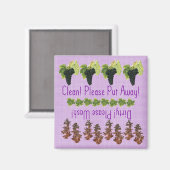 Paarse Druiven vaatwasser magneet (Voorkant / Achterkant)