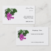 Paarse druiven. Visitekaartje voor alle doeleinden (Voorkant / Achterkant)