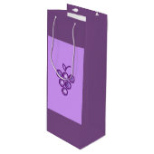 Paarse druiven wijn cadeautas (Voorkant Gekanteld)