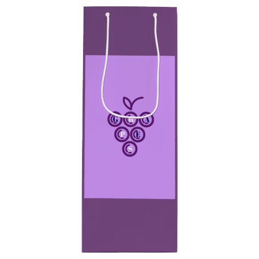 Paarse druiven wijn cadeautas (Voorkant)