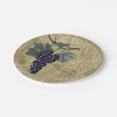 Paarse Druiven Wijngaard Bruidsfeest Papieren Bordje (Gekanteld)