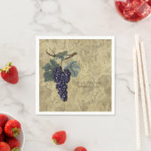 Paarse druiven wijngaard wijnproeverij partij servet (Insitu)