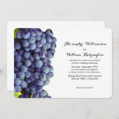 Paarse druiven Winery Vineyard Wedding Invitations Kaart (Voorkant / Achterkant)